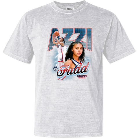 Azzi Fudd Uconn Basketball Dyed Heavyweight T-Shirt