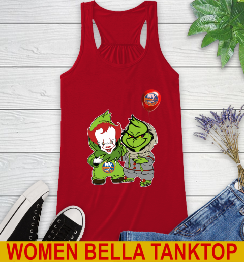 New York Islanders Baby Pennywise Grinch Christmas NHL Hockey Racerback Tank 6