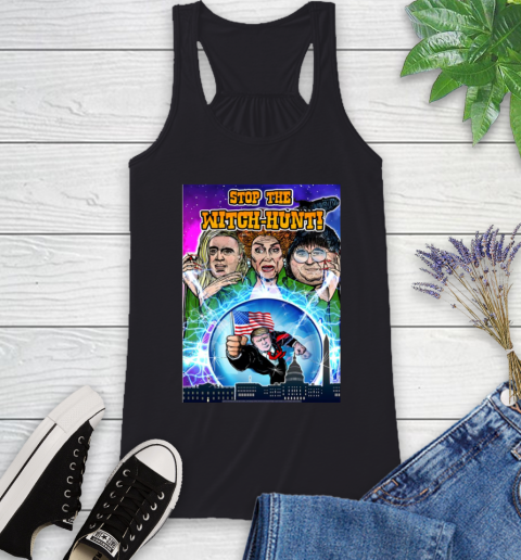 Stop The Witch Hunt Trump Racerback Tank 2