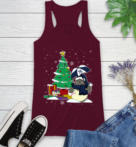 New York Yankees MLB Baseball Cute Tonari No Totoro Christmas Sports Racerback Tank 2