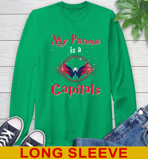 NHL Hockey Harry Potter My Patronus Is A Washington Capitals Long Sleeve T-Shirt 8