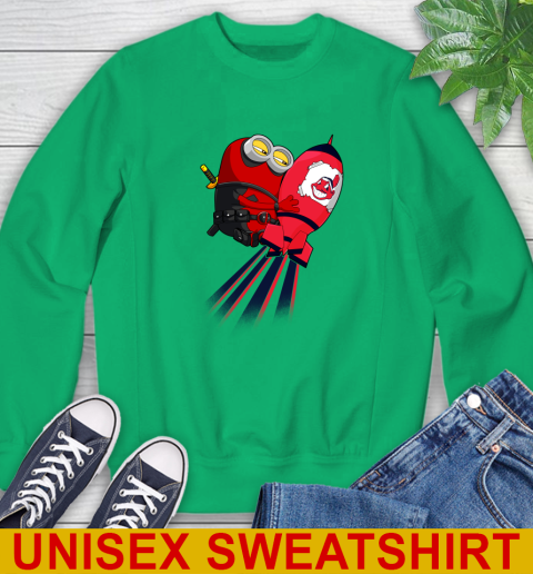 MLB Baseball Cleveland Indians Deadpool Minion Marvel Shirt Sweatshirt 8