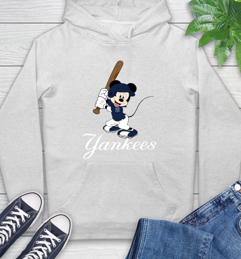 MLB Baseball New York Yankees Cheerful Mickey Mouse Shirt Hoodie 2