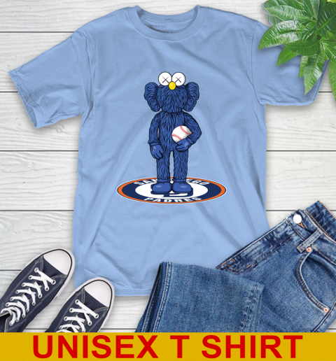MLB Baseball San Diego Padres Kaws Bff Blue Figure Shirt T-Shirt 11