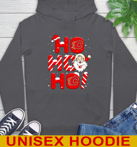 Calgary Flames NHL Hockey Ho Ho Ho Santa Claus Merry Christmas Shirt Hoodie 7
