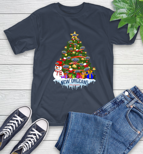 New Orleans Pelicans Merry Christmas NBA Basketball Sports T-Shirt 4