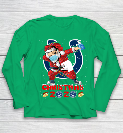 Indianapolis Colts Funny Santa Claus Dabbing Christmas 2020 NFL Youth Long Sleeve 4