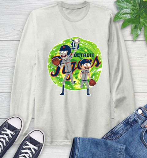 MLB Detroit Tigers Rick And Morty Baseball Sports Long Sleeve T-Shirt 12