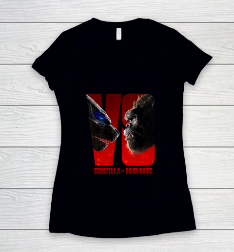 Godzilla Vs Kong Movie Women's V-Neck T-Shirt