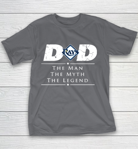 Tampa Bay Rays MLB Baseball Dad The Man The Myth The Legend Youth T-Shirt 5