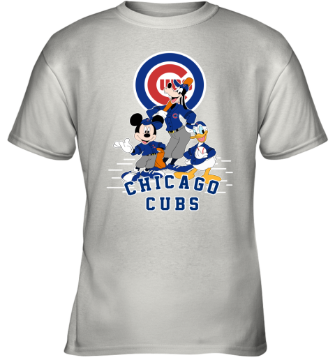 Chicago Cubs Mickey Donald And Goofy Baseball Youth T-Shirt