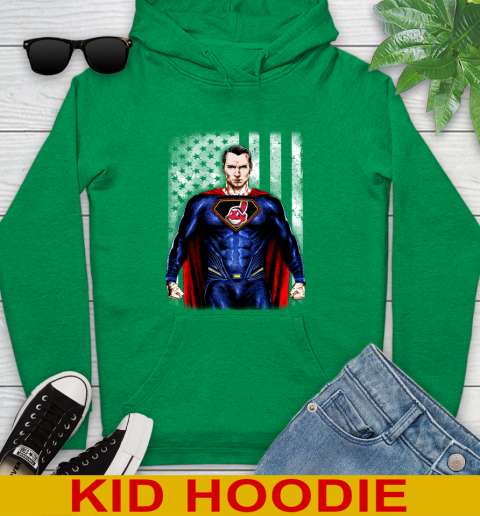 MLB Baseball Cleveland Indians Superman DC Shirt Youth Hoodie - Image 9