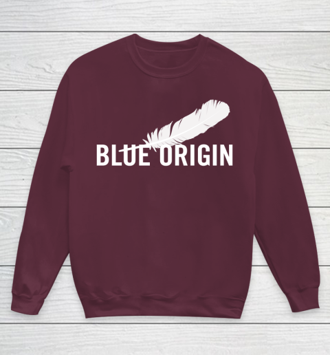 Blue Origin  All White Youth Sweatshirt 4