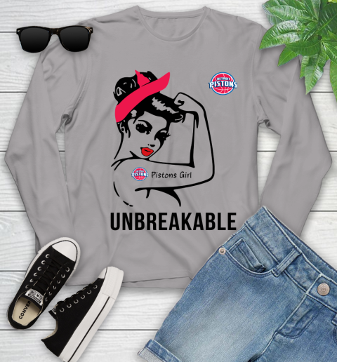 NBA Detroit Pistons Girl Unbreakable Basketball Sports Youth Long Sleeve 3