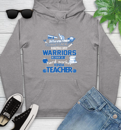 Golden State Warriors NBA I'm A Difference Making Student Caring Basketball Loving Kinda Teacher Youth Hoodie 6