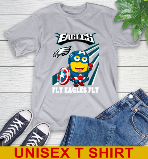 NFL Football Philadelphia Eagles Captain America Marvel Avengers Minion Shirt T-Shirt 5