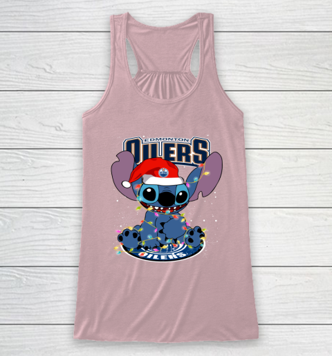 Edmonton Oilers NHL Hockey noel stitch Christmas Racerback Tank 5