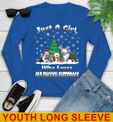 Christmas Just a girl who love old english sheepdogs dog pet lover 267