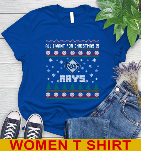 MLB All I Want For Christmas Is Tampa Bay Rays Baseball Sports 94