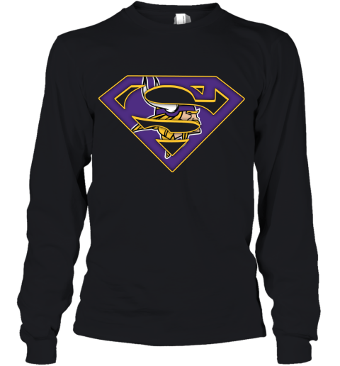 We Are Undefeatable The Minnesota Vikings x Superman NFL Youth Long Sleeve