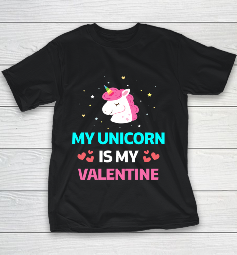 Funny Valentines Day Shirt Unicorn Is My Valentine Youth T-Shirt