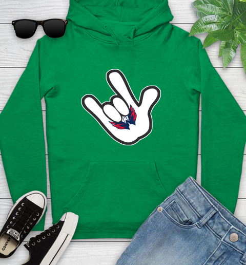 Washington Capitals NHL Hockey Mickey Rock Hand Disney Youth Hoodie 7
