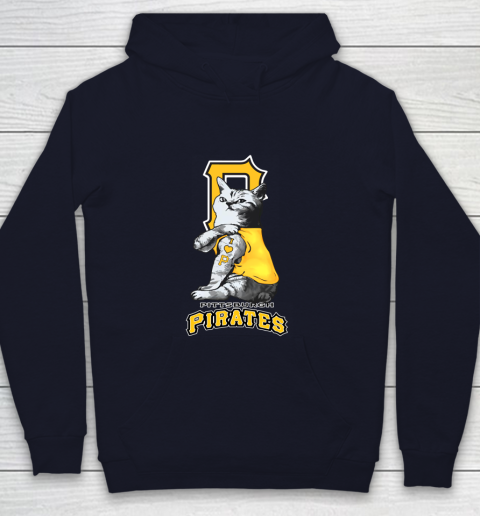 MLB Baseball My Cat Loves Pittsburgh Pirates Youth Hoodie 2