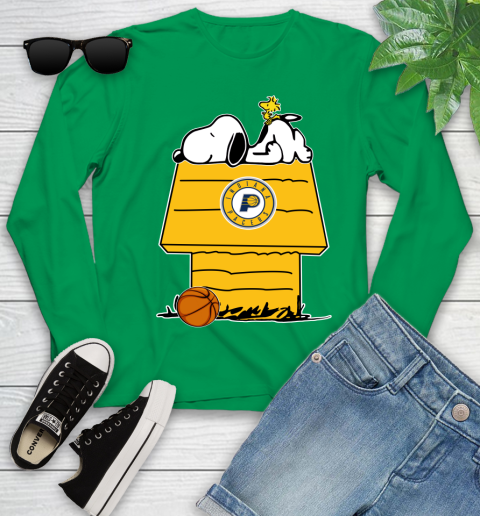 Indiana Pacers NBA Basketball Snoopy Woodstock The Peanuts Movie Youth Long Sleeve 6
