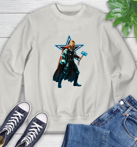 NFL Thor Avengers Endgame Football Dallas owboys Sweatshirt 12