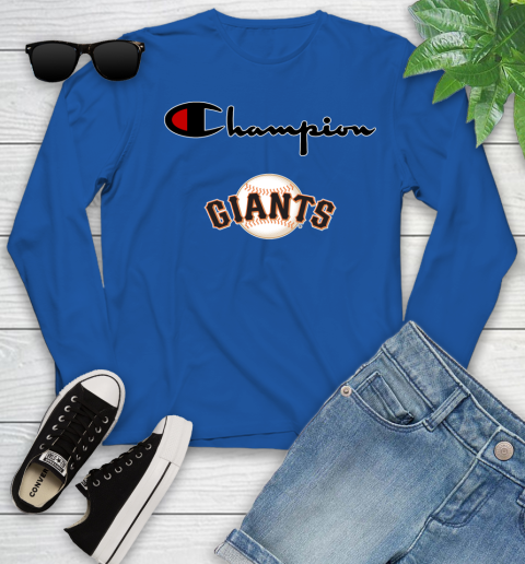 MLB Baseball San Francisco Giants Champion Shirt Youth Long Sleeve 7
