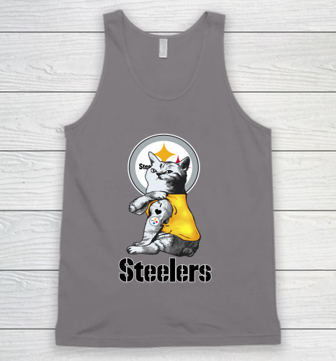 NFL Football My Cat Loves Pittsburgh Steelers Tank Top 6