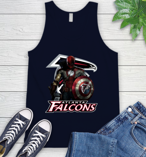 NFL Captain America Thor Spider Man Hawkeye Avengers Endgame Football Atlanta Falcons Tank Top 3