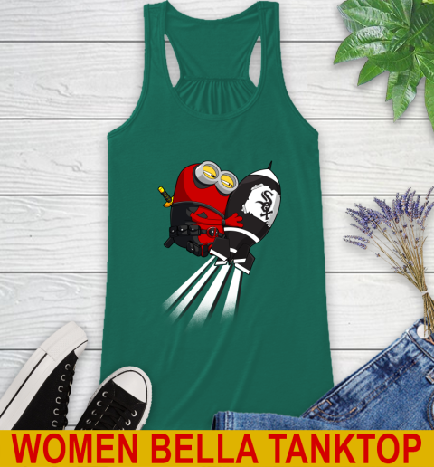 MLB Baseball Chicago White Sox Deadpool Minion Marvel Shirt Racerback Tank 5