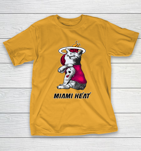 NBA Basketball My Cat Loves Miami Heat T-Shirt 2