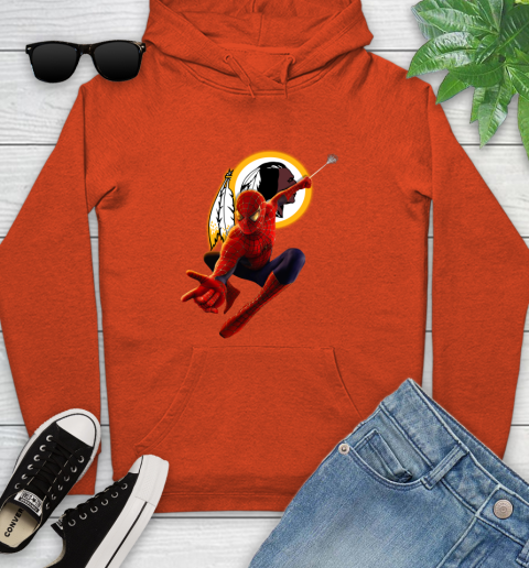 NFL Spider Man Avengers Endgame Football Washington Redskins Youth Hoodie 5