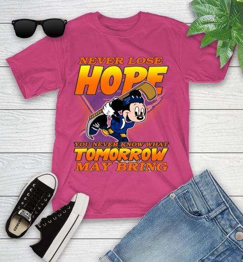 St.Louis Blues NHL Hockey ootball Mickey Disney Never Lose Hope Youth T-Shirt 11