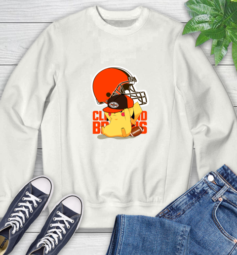 NFL Pikachu Football Sports Cleveland Browns Sweatshirt
