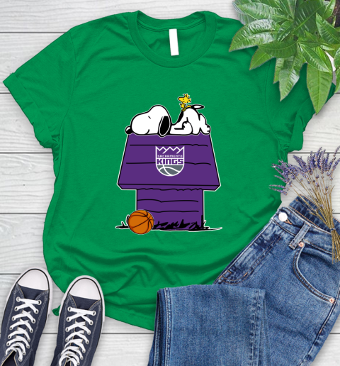 Sacramento Kings NBA Basketball Snoopy Woodstock The Peanuts Movie Women's T-Shirt 6