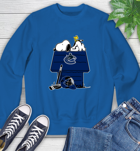 Vancouver Canucks NHL Hockey Snoopy Woodstock The Peanuts Movie Sweatshirt 8