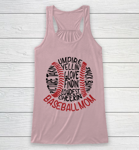 Mother's Day Funny Gift Ideas Apparel  Baseball Mom 2 T Shirt Racerback Tank 5