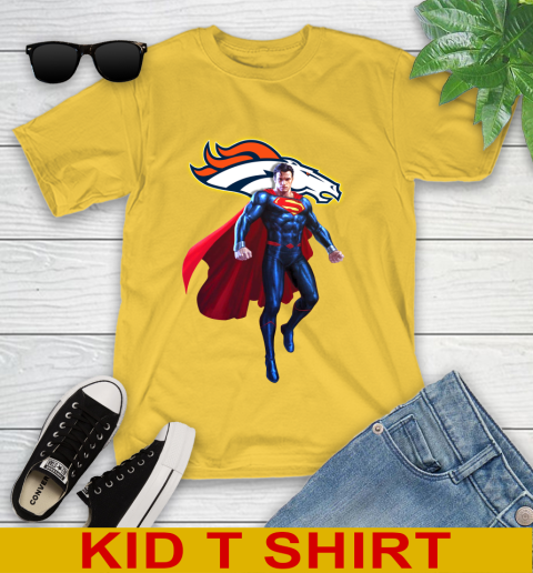 NFL Superman DC Sports Football Denver Broncos Youth T-Shirt 8