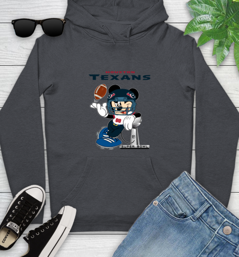 NFL Houston Texans Mickey Mouse Disney Super Bowl Football T Shirt Youth Hoodie 8