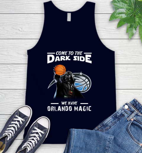 NBA Come To The Dark Side We Have Orlando Magic Star Wars Darth Vader Basketball Tank Top 2