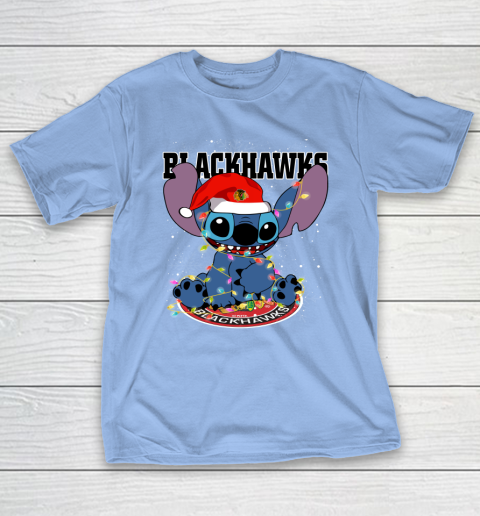 Chicago Blackhawks NHL Hockey noel stitch Christmas T-Shirt 8