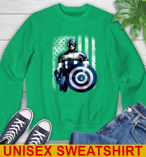 Minnesota Timberwolves NBA Basketball Captain America Marvel Avengers American Flag Shirt Sweatshirt 8