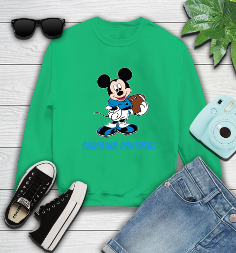 NFL Football Carolina Panthers Cheerful Mickey Mouse Shirt Sweatshirt 7