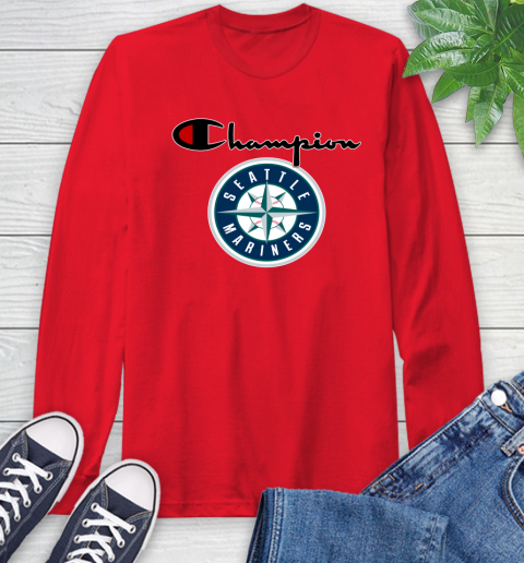 MLB Baseball Seattle Mariners Champion Shirt Long Sleeve T-Shirt 9