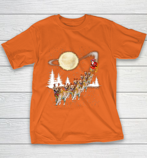 Golden Retriever Reindeer Christmas Youth T-Shirt 4