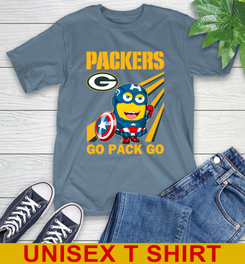 NFL Football Green Bay Packers Captain America Marvel Avengers Minion Shirt T-Shirt 8