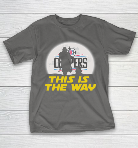 LA Clippers NBA Basketball Star Wars Yoda And Mandalorian This Is The Way T-Shirt 8